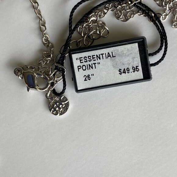 FAC Arrowhead Natural Blue Agate Gemstone Necklace - Picture 5 of 6